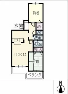 パークノヴァ貴船【3階】の間取り