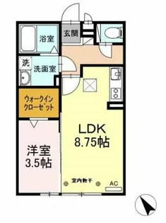 オンディーヌ アイリ【101号室】の間取り