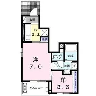 ウィングK V【1階】の間取り