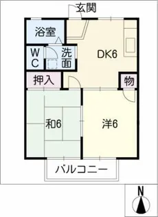 フレグランスもとまち【2階】の間取り