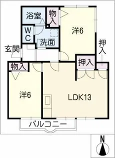 フレグランス新栄 B棟【2階】の間取り