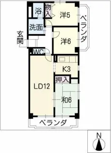 メゾン第五初島【3階】の間取り
