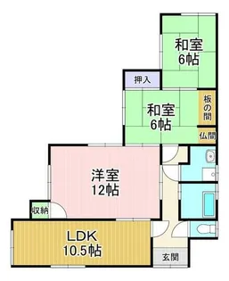 コーポレーション坂本【1F号室】の間取り