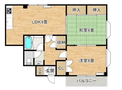 ウィステリア旭ヶ丘【302号室】の間取り