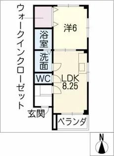 ファミール下中【3階】の間取り