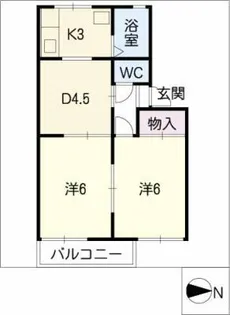 ヴォーリバージュ【1階】の間取り