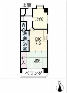 リアリノ庄内通【5階】の間取り