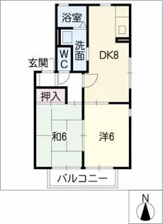 ファミールみしま【1階】の間取り