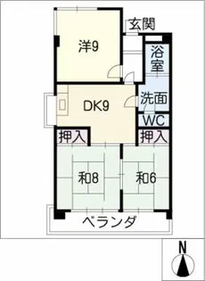 ロイヤルマンション丁田【1階】の間取り