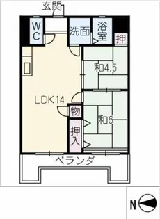 明和ビル【6階】の間取り