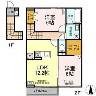 グランシャトー【2階】の間取り