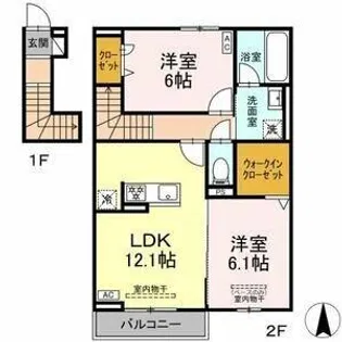 グランシャトー【2階】の間取り