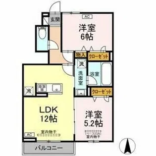 グランシャトー【1階】の間取り