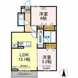 グランシャトー【1階】の間取り