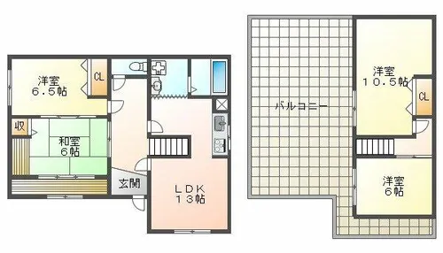 兵庫県明石市東朝霧丘【一戸建】の間取り