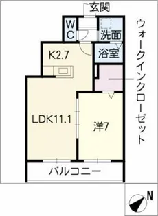 フロレスタA【1階】の間取り
