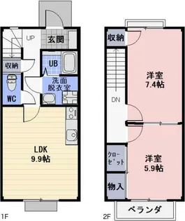 ハミングバード 野洲市吉地【1階】の間取り