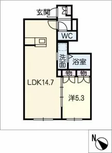 ヘーベルメゾン弥生【1階】の間取り