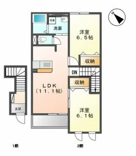 アムール【2階】の間取り