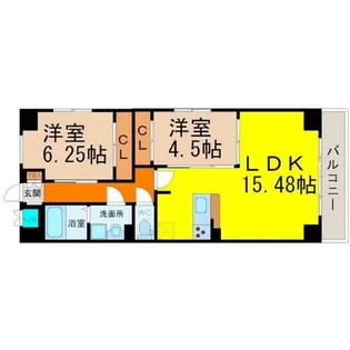 GRANDUKE鶴舞公園(グランデューク鶴舞公園)【6階】の間取り