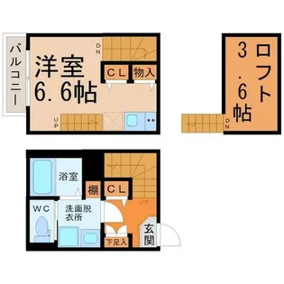 ハーモニーテラス今池南【2階】の間取り