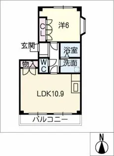 ヴィレッジ清洲Ⅰ【1階】の間取り