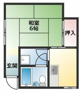 大阪府東大阪市大蓮南1丁目【テラスハウス】の間取り