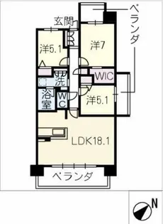 リコット刈谷駅東Ⅱ【5階】の間取り