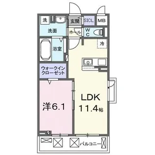カレントかなぐら【3階】の間取り