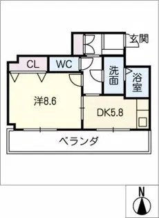 ヒルズ雅【1階】の間取り