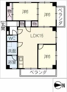 マンション葵【1階】の間取り