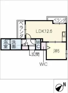 セレニティー本山【2階】の間取り