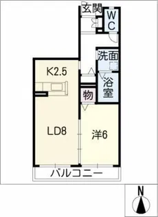 ヒルトップテラス【1階】の間取り