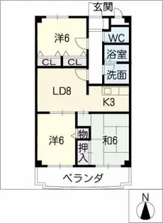 アルカディア中平【2階】の間取り