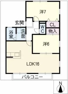 カーサ・コモドA棟【1階】の間取り