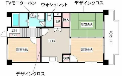 酒井マンションB【4階】の間取り