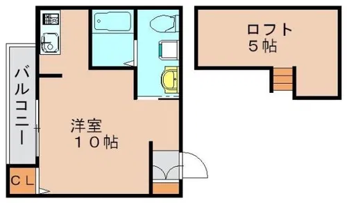 Vitesse箱崎【105号室】の間取り