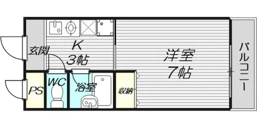 ベストレジデンス関大前1【3階】の間取り