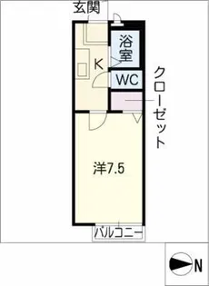 猪高台フルール【2階】の間取り