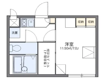 レオパレスファイナルコート【1階】の間取り
