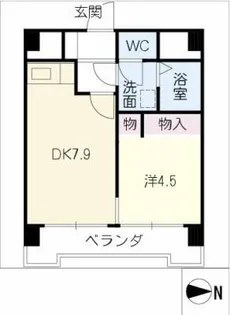 小牧ステーションビル702号室【7階】の間取り