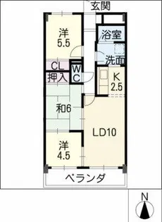 サンコートやしろが丘【11階】の間取り