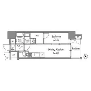 エステムコート名古屋新栄Ⅴラポール【5階】の間取り