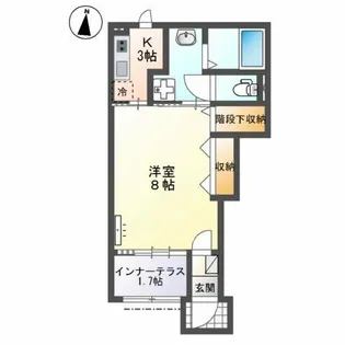 スカイガーデン六軒屋【1階】の間取り