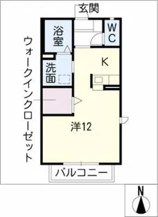 シャーメゾン庄内【2階】の間取り