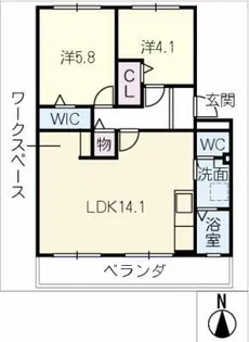 大野コーポ【1階】の間取り