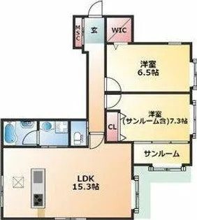 トヴォクレハ【1階】の間取り