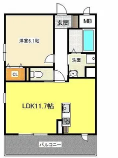 ロイヤル山王【4階】の間取り