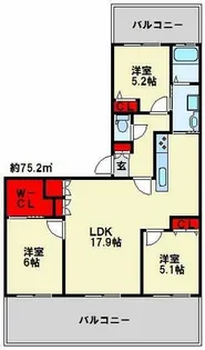 以和貴マンション金田【3階】の間取り