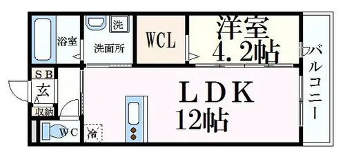 グランツ北条【2階】の間取り